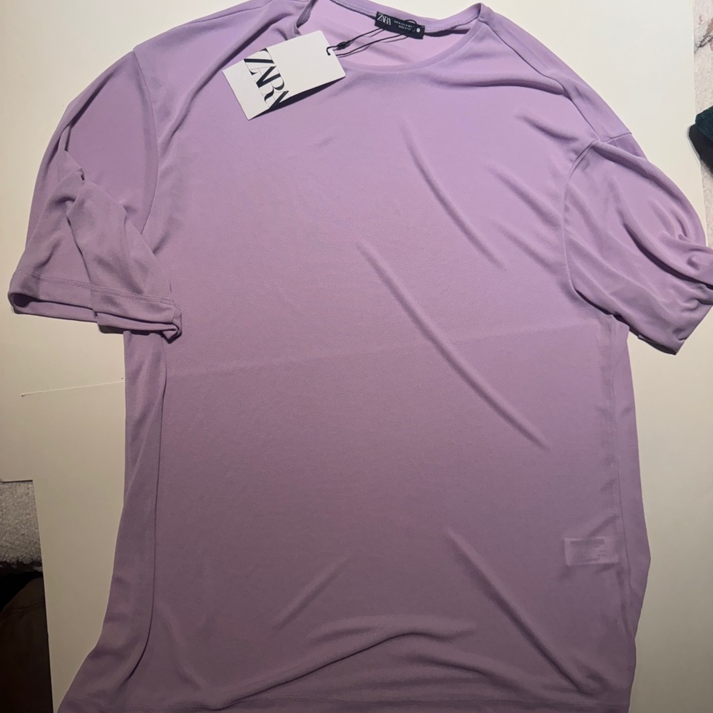 Zara Unisex Lavender Short Sleeve Tee